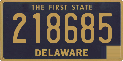 DE license plate 218685