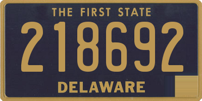 DE license plate 218692