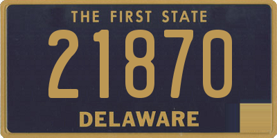 DE license plate 21870