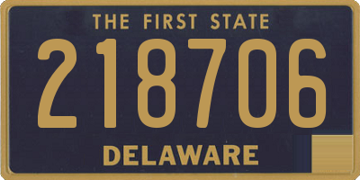 DE license plate 218706