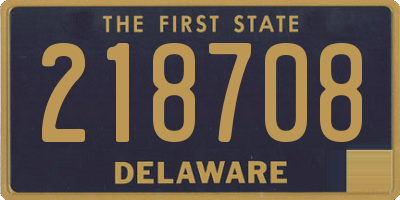 DE license plate 218708