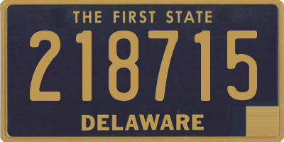 DE license plate 218715