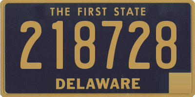 DE license plate 218728