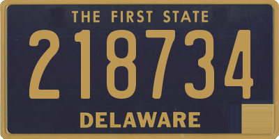 DE license plate 218734