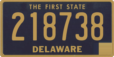 DE license plate 218738