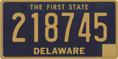 DE license plate 218745