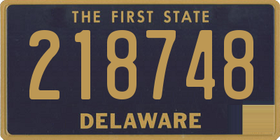 DE license plate 218748