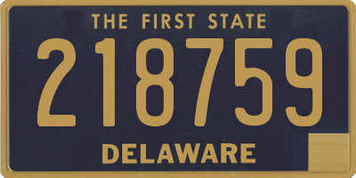 DE license plate 218759