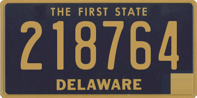 DE license plate 218764