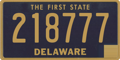 DE license plate 218777