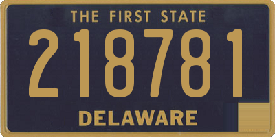 DE license plate 218781