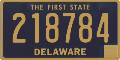 DE license plate 218784