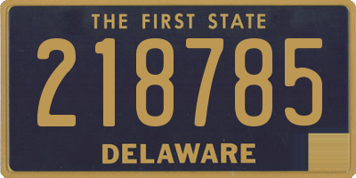 DE license plate 218785