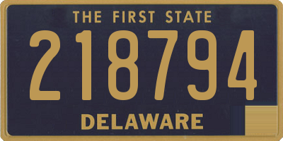 DE license plate 218794