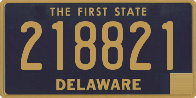 DE license plate 218821