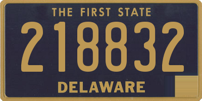 DE license plate 218832