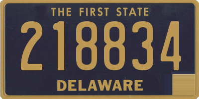 DE license plate 218834