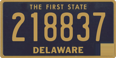 DE license plate 218837