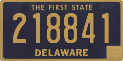 DE license plate 218841