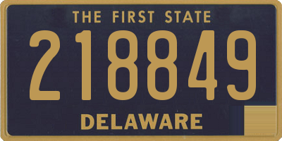 DE license plate 218849