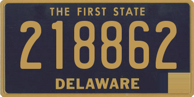 DE license plate 218862