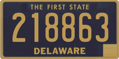 DE license plate 218863