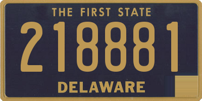 DE license plate 218881