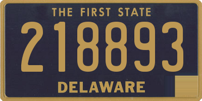 DE license plate 218893