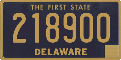 DE license plate 218900
