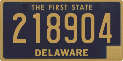 DE license plate 218904