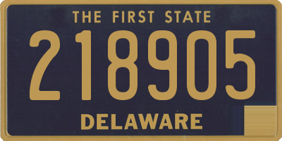 DE license plate 218905