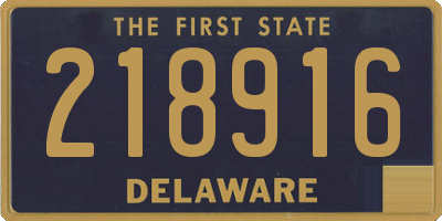 DE license plate 218916
