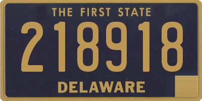 DE license plate 218918