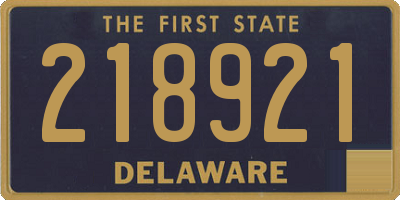 DE license plate 218921