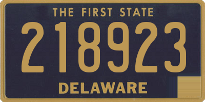DE license plate 218923