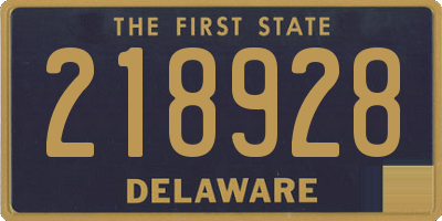 DE license plate 218928