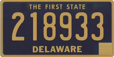 DE license plate 218933