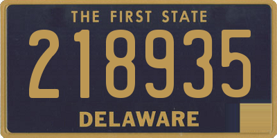 DE license plate 218935