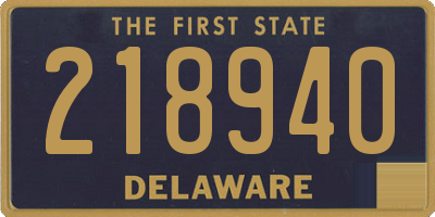 DE license plate 218940