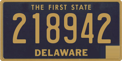DE license plate 218942