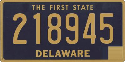 DE license plate 218945