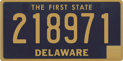 DE license plate 218971