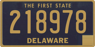 DE license plate 218978