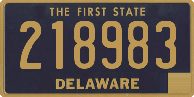 DE license plate 218983