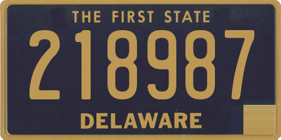 DE license plate 218987