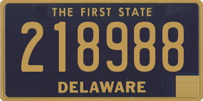 DE license plate 218988