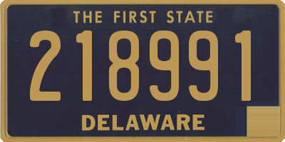 DE license plate 218991