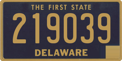 DE license plate 219039