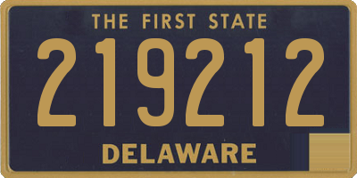 DE license plate 219212