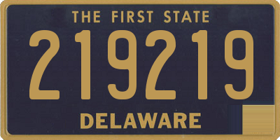 DE license plate 219219